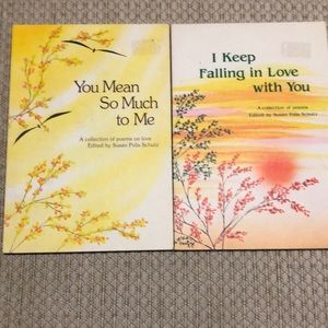 Vintage blue Mountain press poem books